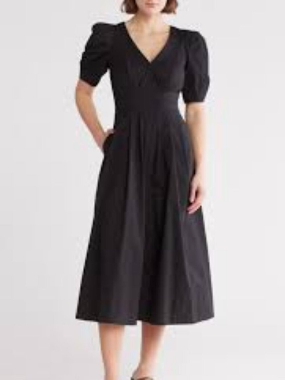 14-B1 NWT TED BAKER LEDRA PUFF SLEEVE MIDI DRESS